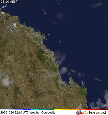 Waether Maps Oz Forecast - Mackay Weather Radar, Satellite, Bushfires and Lightning